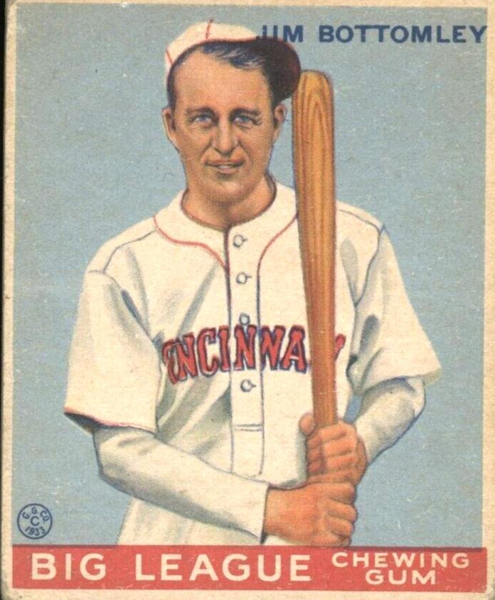 1933 R319 Goudey Baseball Jim Bottomley #44 PSA 5.5