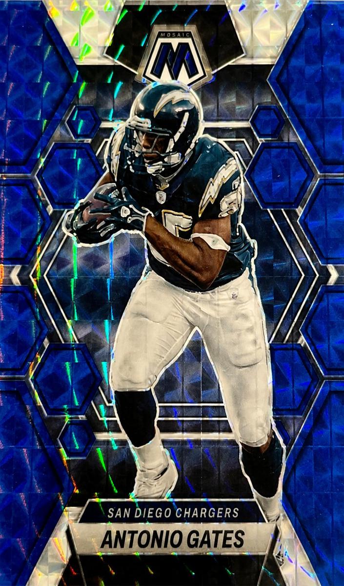 2023 Panini Mosaic Football Blue Antonio Gates #135 BGS 8.5