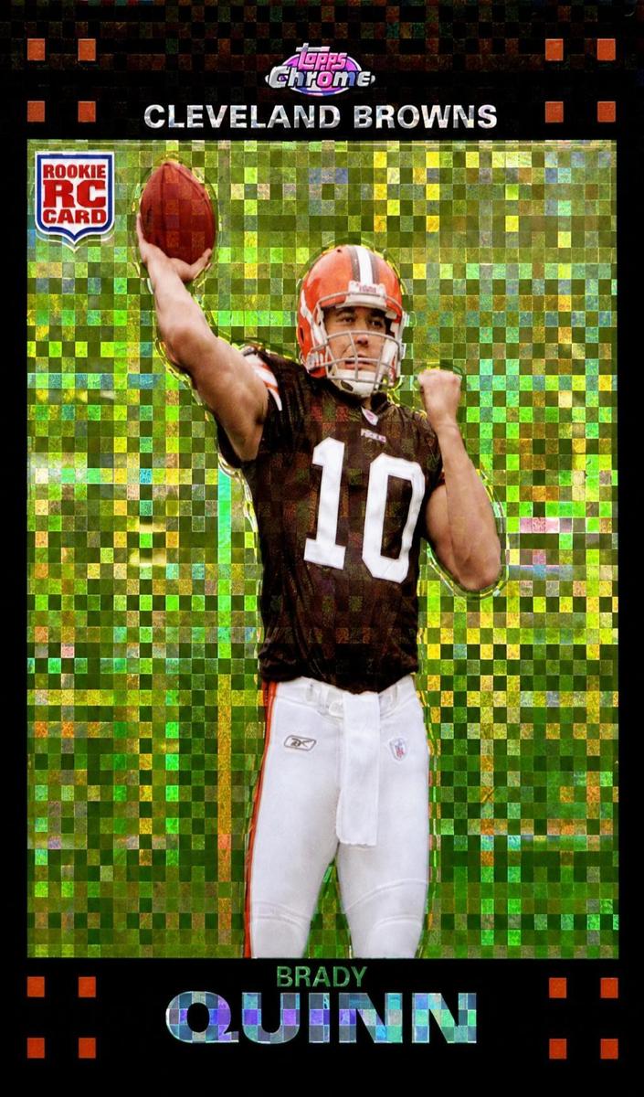 2007 Topps Chrome Football X-Fractor Brady Quinn #TC167