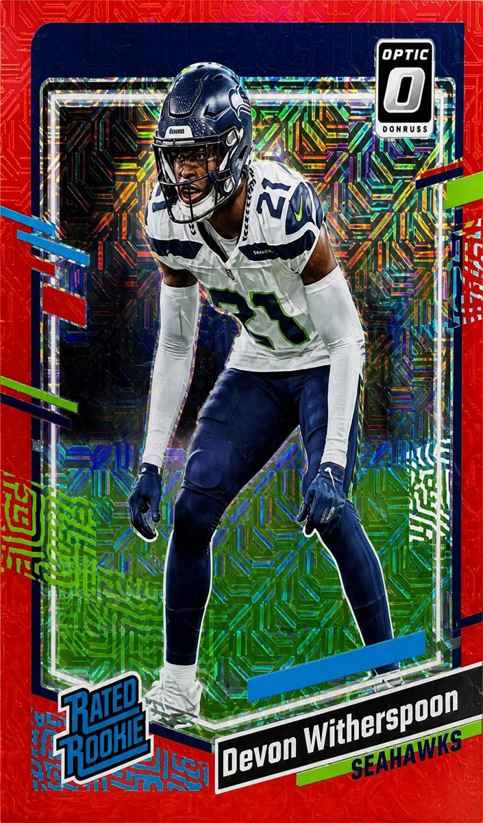 2023 Donruss Optic Football Red Mojo Devon Witherspoon #292 PSA 9