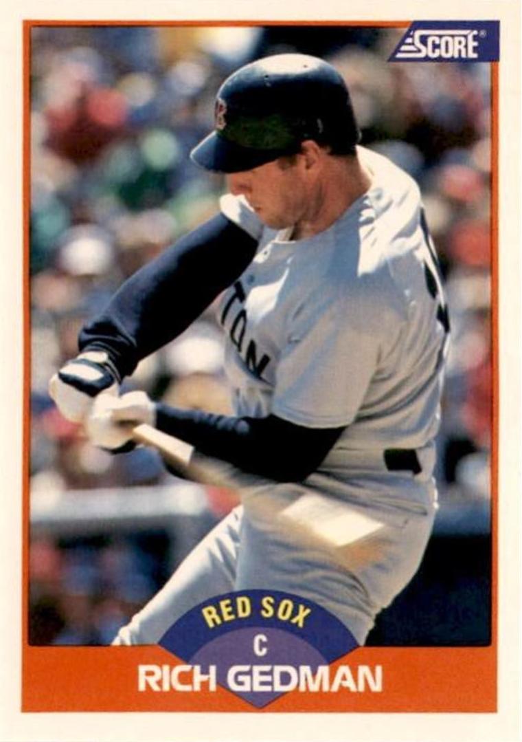 1989 Score Baseball Rich Gedman #345
