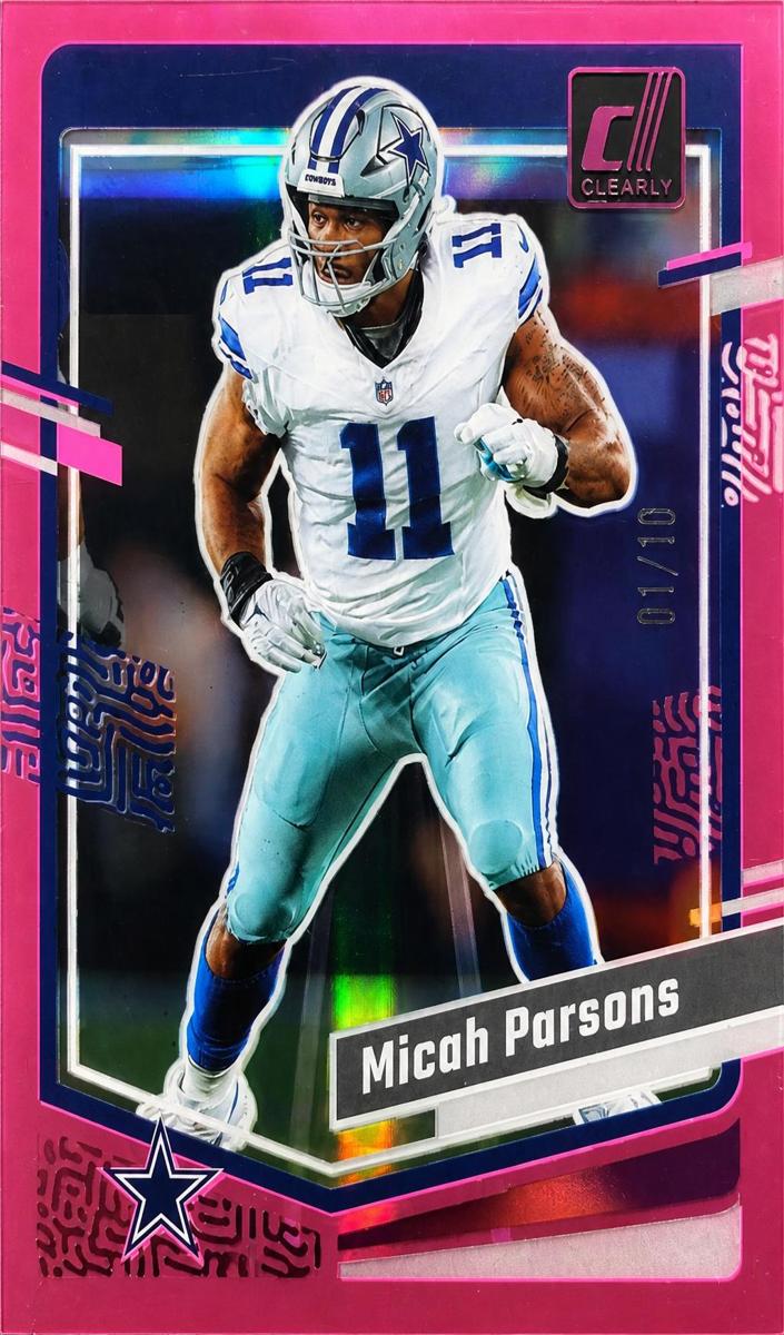 2023 Panini Clearly Donruss Football Pink Micah Parsons #15