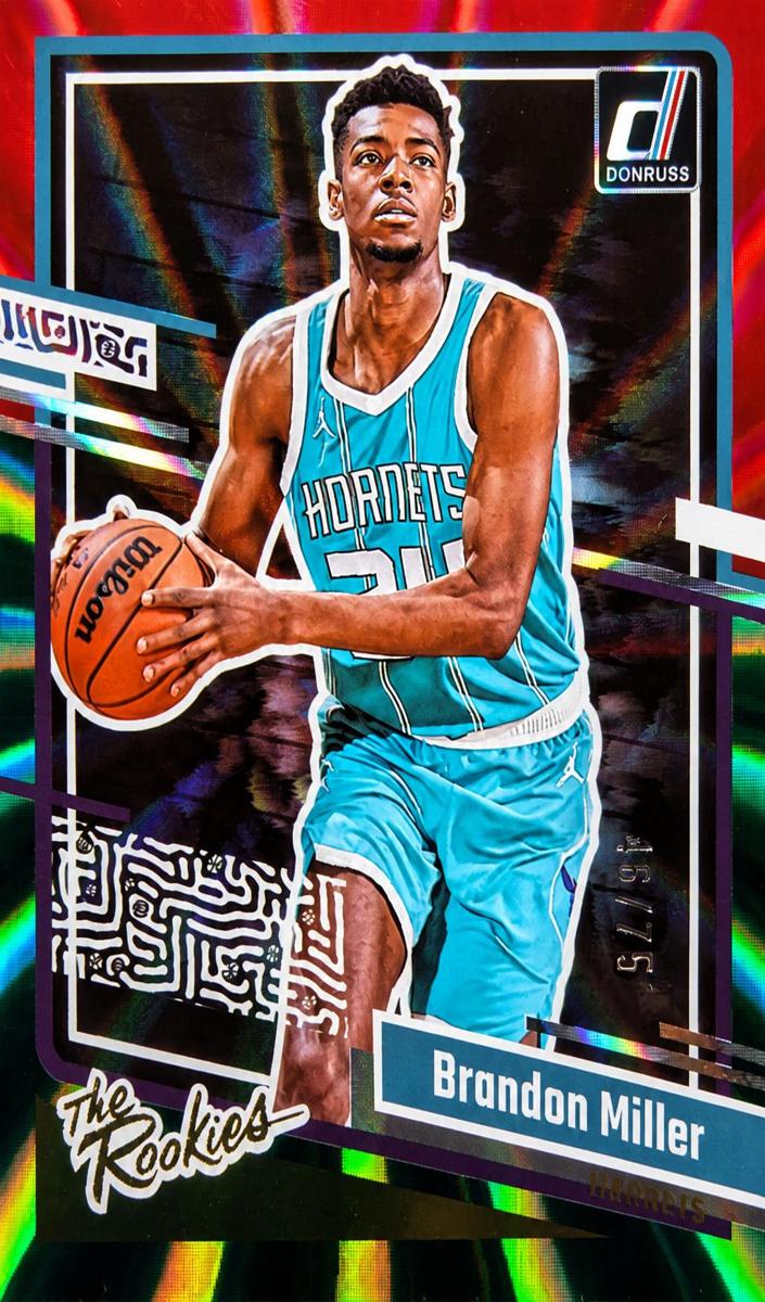 2023 Panini Donruss Basketball Holo Red and Green Laser Brandon Miller #3