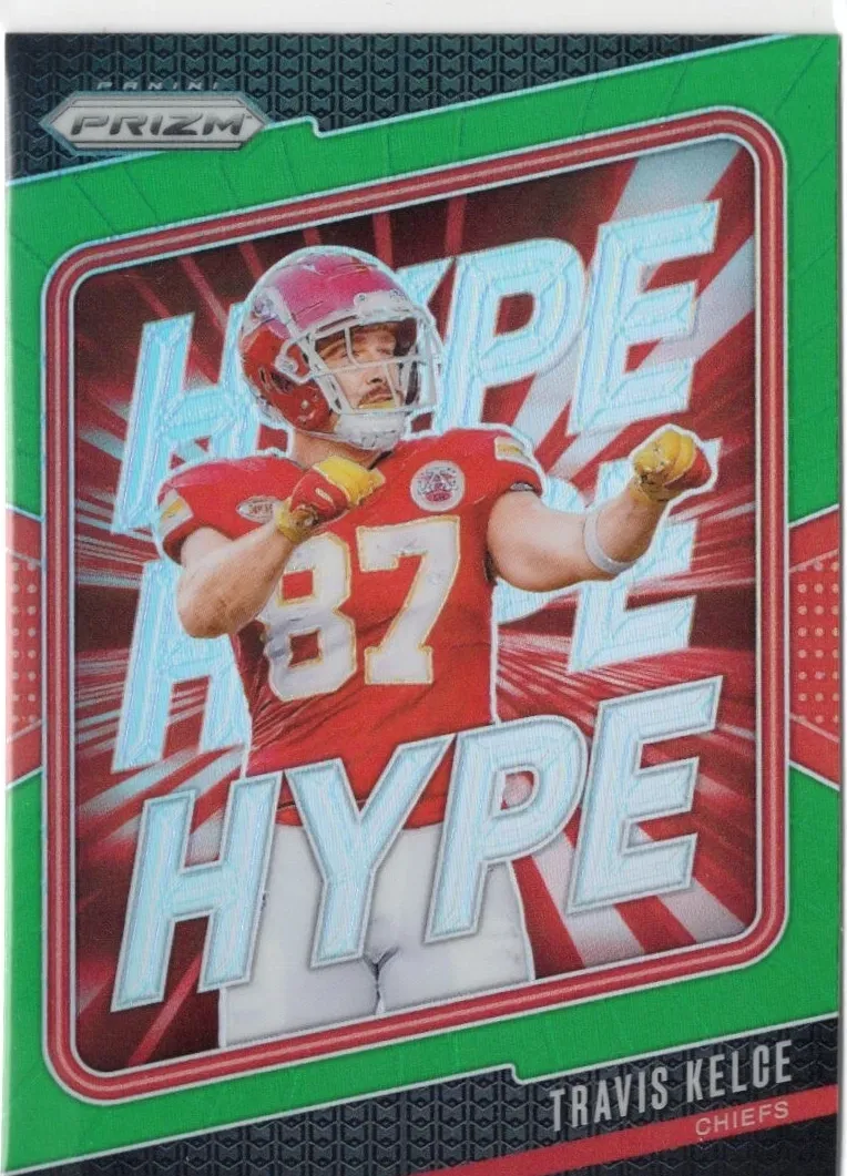 2024 Panini Prizm Football Green Travis Kelce #7 PSA 9