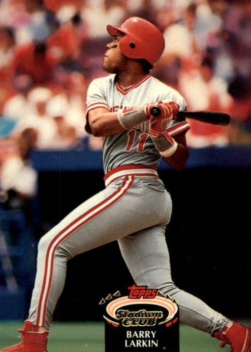 1992 Topps Stadium Club Baseball Barry Larkin #100 PSA 9