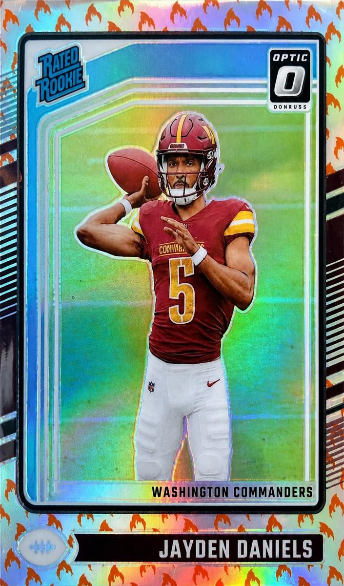 2024 Donruss Optic Football Fire Jayden Daniels #248 PSA 9