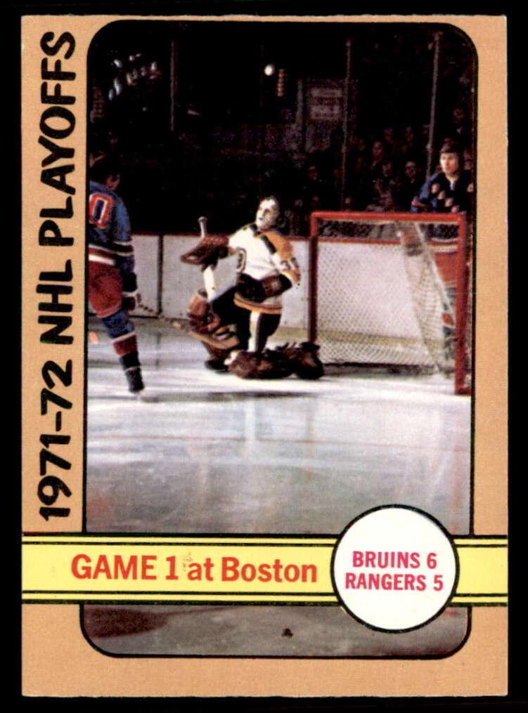 1972 O-Pee-Chee Hockey Playoff Game #1 #7 PSA 8