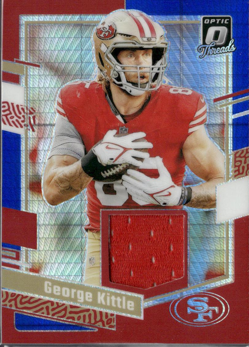 2023 Donruss Optic Football Blue Hyper George Kittle #DT-GK PSA 7