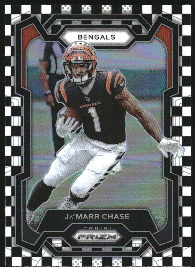 2023 Panini Prizm Football Black and White Checker Ja'Marr Chase #56 PSA 10