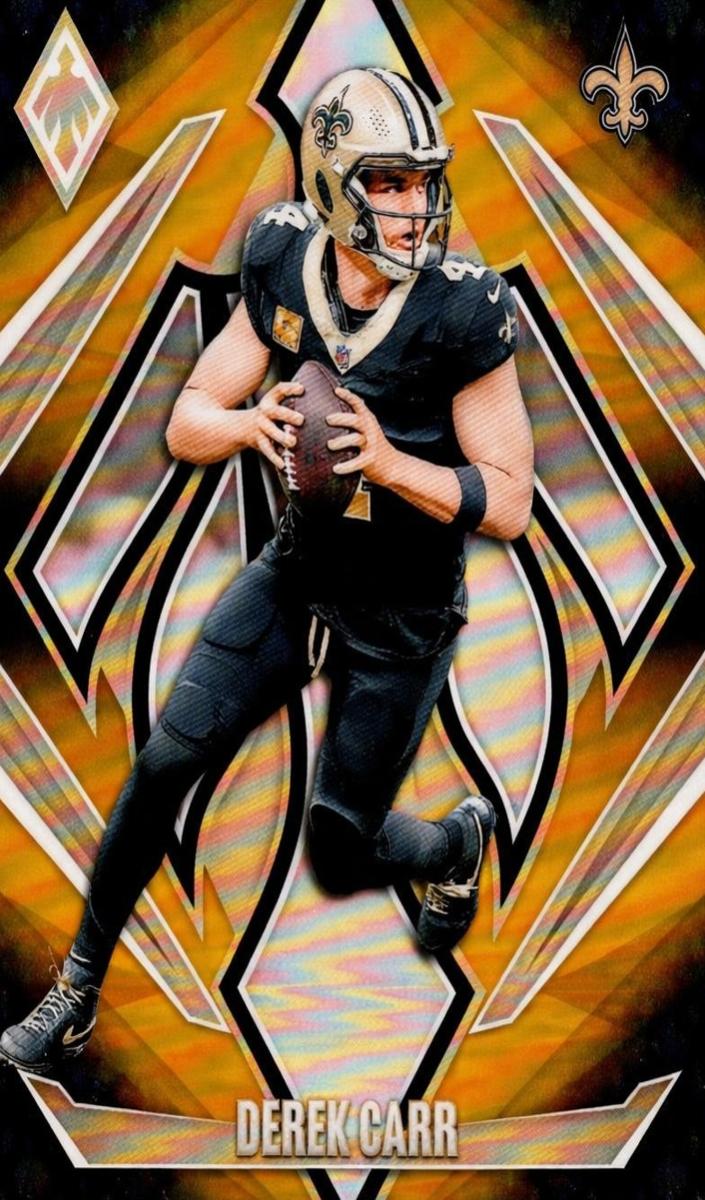 2024 Panini Phoenix Football Gold Fade Derek Carr #43