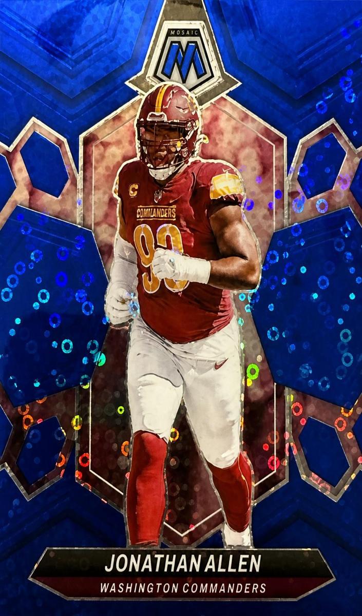 2024 Panini Mosaic Football No Huddle Blue Jonathan Allen #223