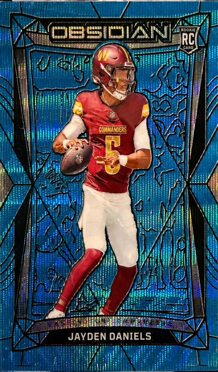 2024 Panini Obsidian Football International Blue Wave Jayden Daniels #194