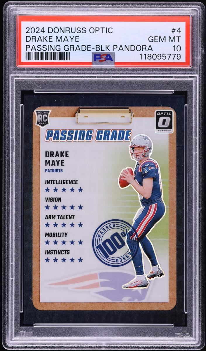 2024 Donruss Optic Football Black Pandora Drake Maye #4 PSA 9