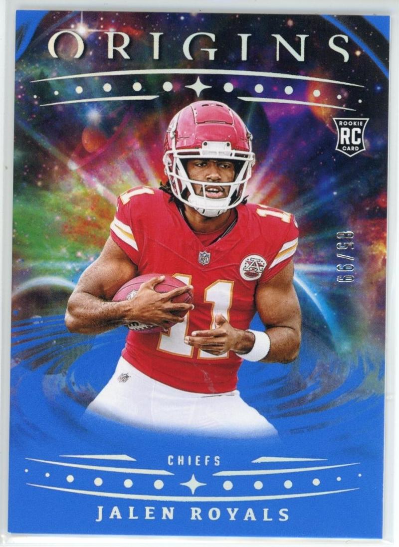 2025 Panini Origins Football Blue Jalen Royals #128