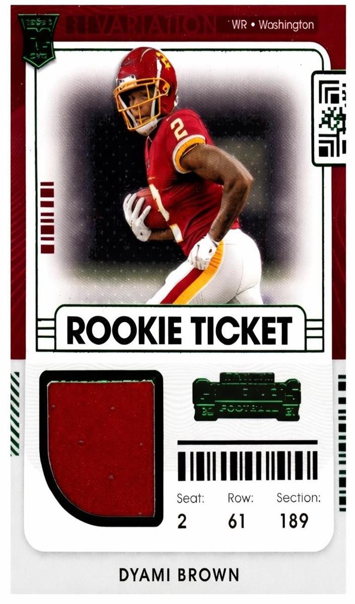 2021 Panini Contenders Football Dyami Brown #RSV-DBR
