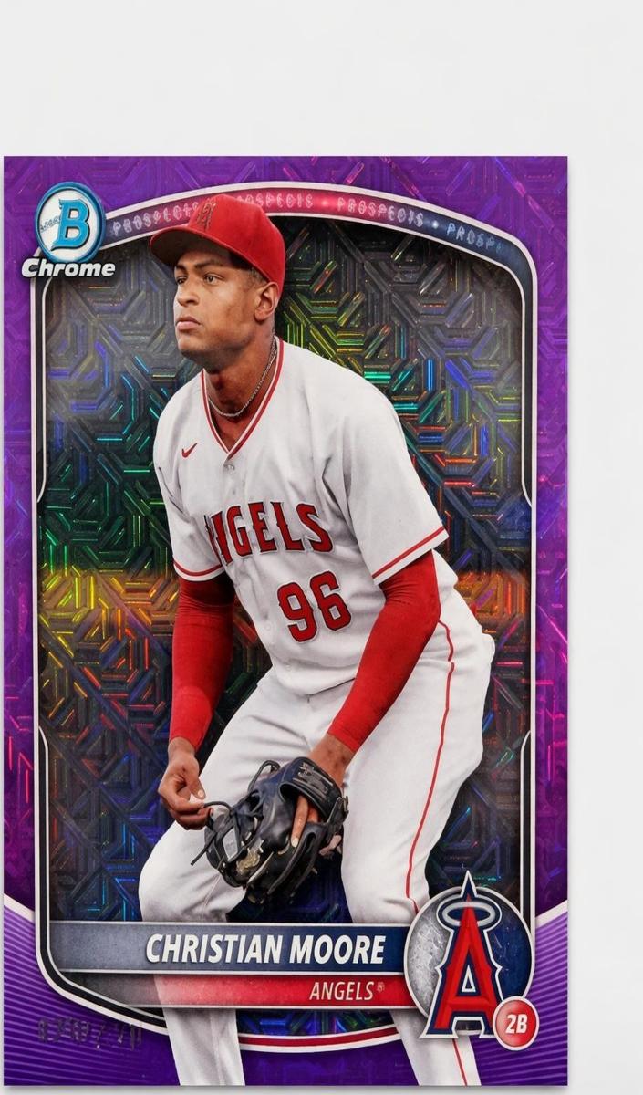 2025 Bowman Chrome Prospects Baseball Purple Christian Moore #BCP-107