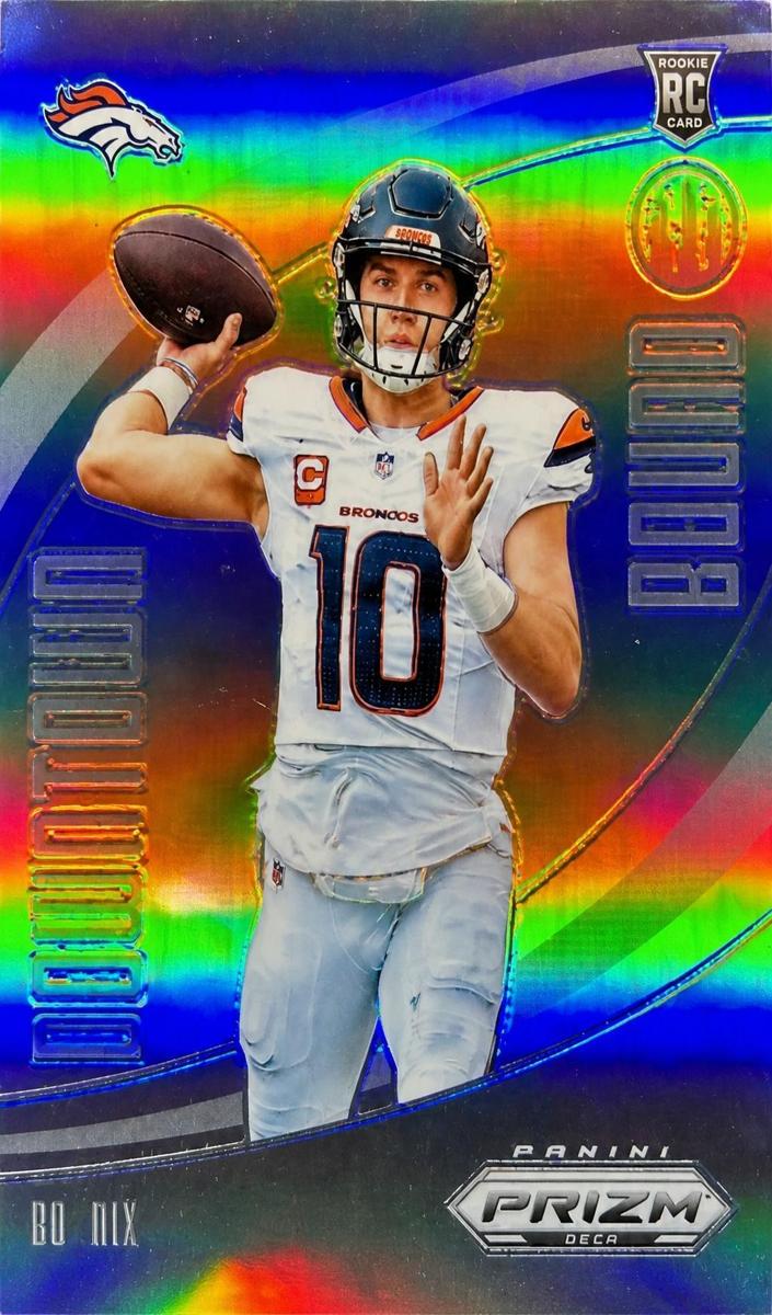 2024 Panini Prizm Deca Football Silver Bo Nix #3 PSA 9