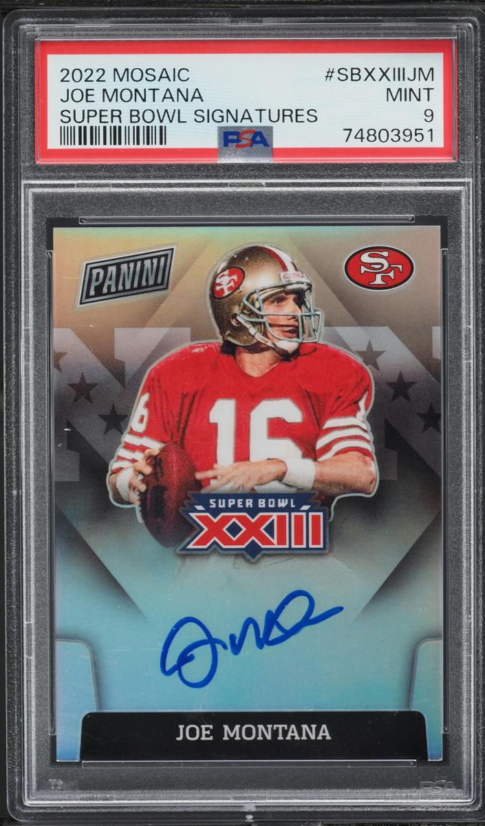 2022 Panini Mosaic Football Joe Montana #SBXXIII-JM PSA 7.5