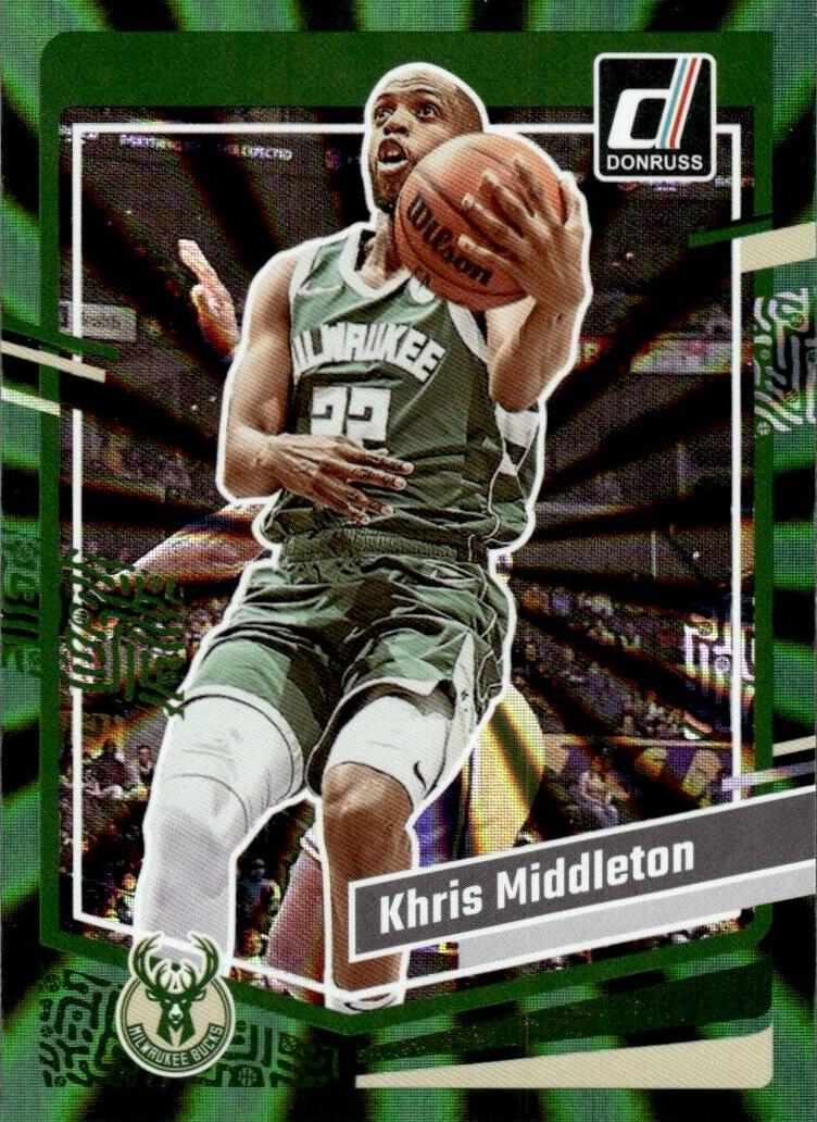 2023 Panini Donruss Basketball Holo Green Laser Khris Middleton #138