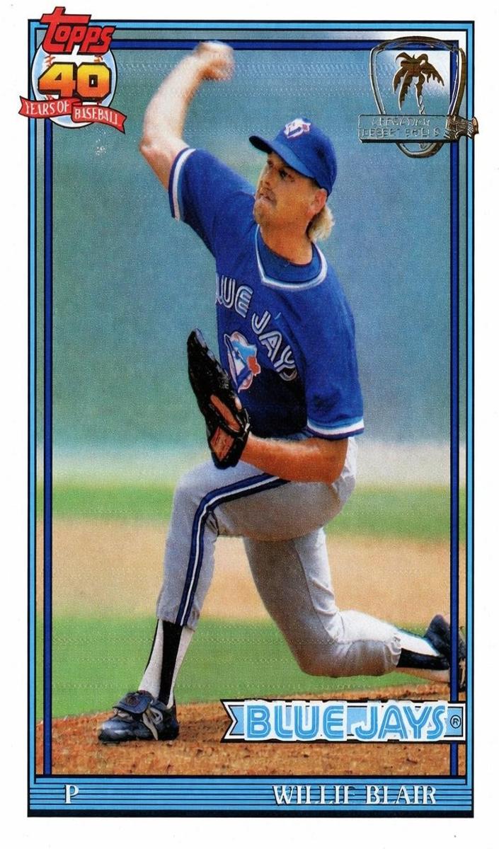 1991 Topps Baseball Willie Blair #191