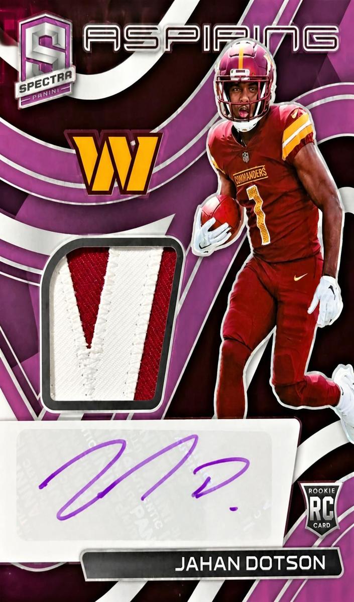 2022 Panini Spectra Football Neon Purple Jahan Dotson #APA-JDO PSA 9