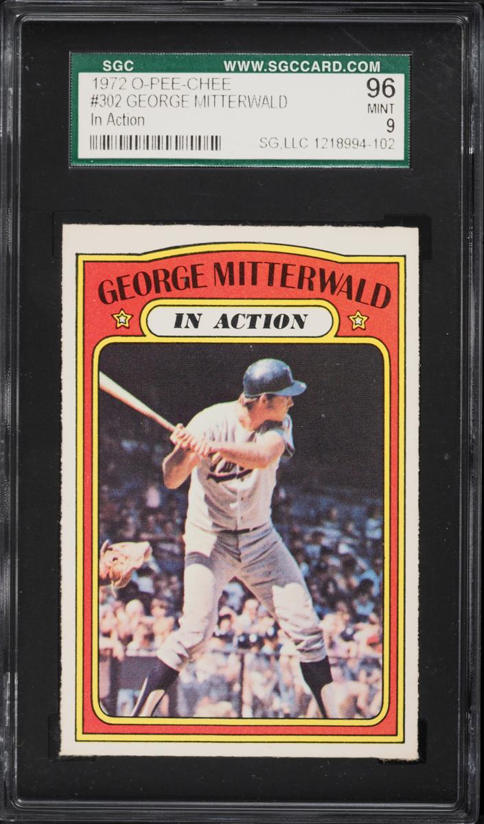 1972 O-Pee-Chee Baseball George Mitterwald #302 SGC 8.5