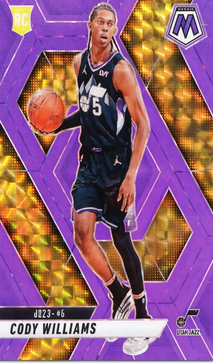 2024 Panini Mosaic Basketball Purple Fluorescent Cody Williams #207 PSA 9