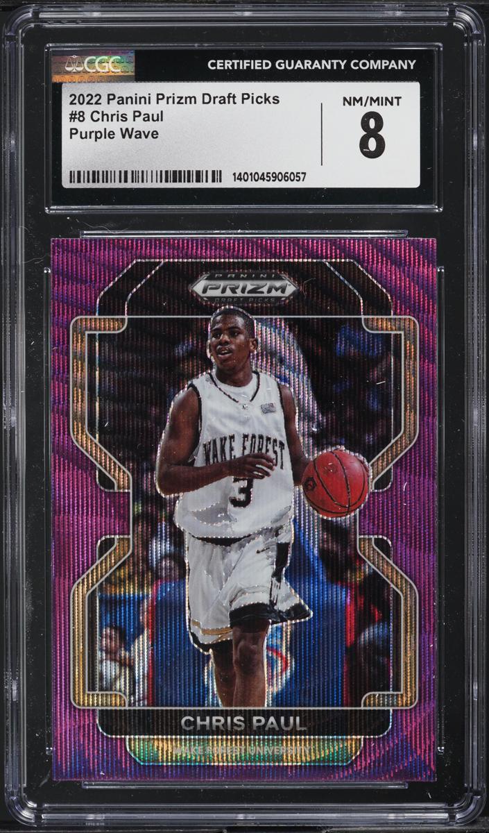 2022 Panini Prizm Draft Picks Basketball Purple Wave Chris Paul #8 CGC 7.5