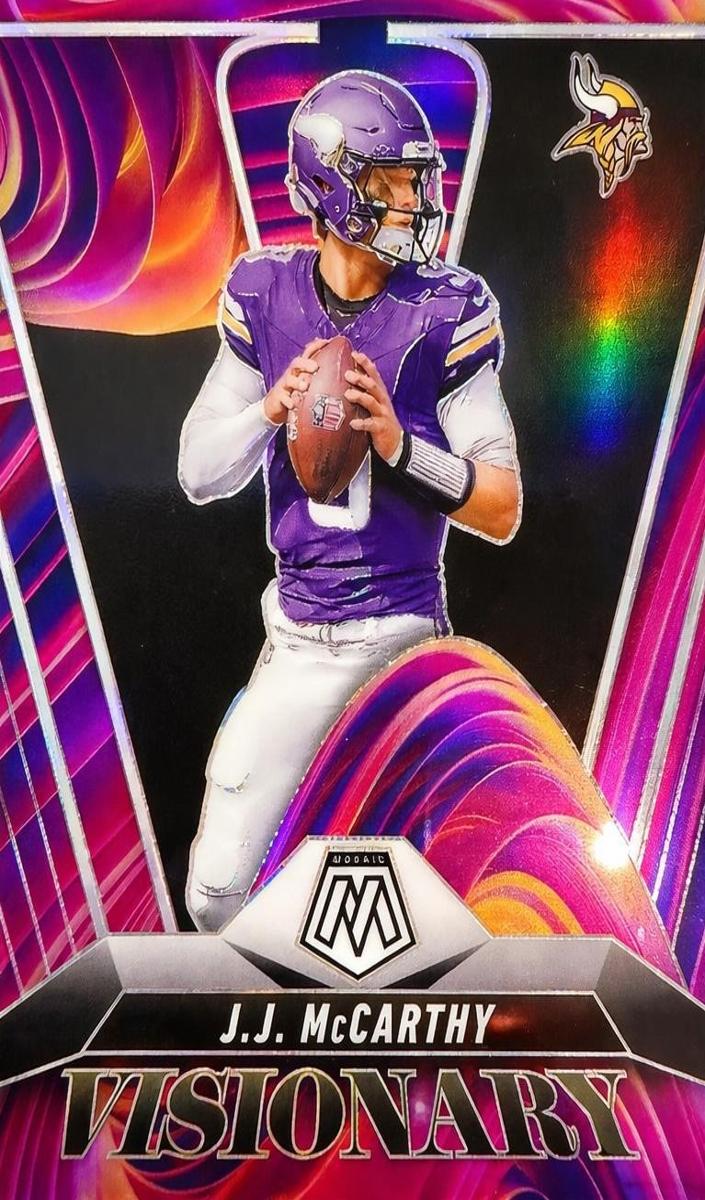 2025 Panini Mosaic Football J.J. McCarthy #15 PSA 10