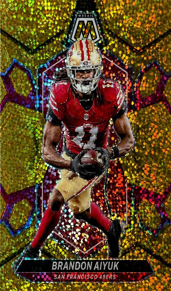 2024 Panini Mosaic Football Gold Sparkle Brandon Aiyuk #193