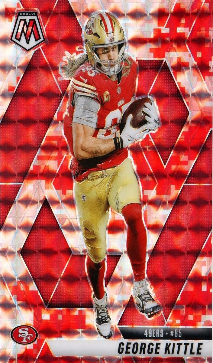 2025 Panini Mosaic Football Camo Red George Kittle #46