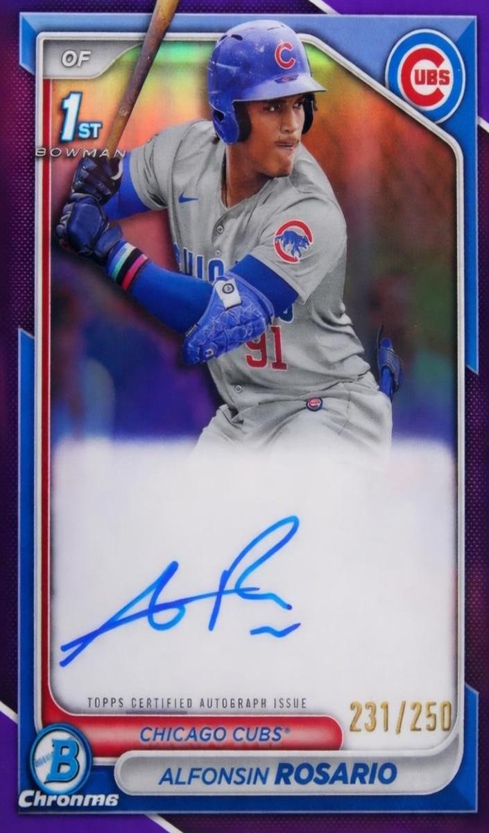 2024 Bowman Chrome Prospects Baseball Purple Alfonsin Rosario #CPA-ARO