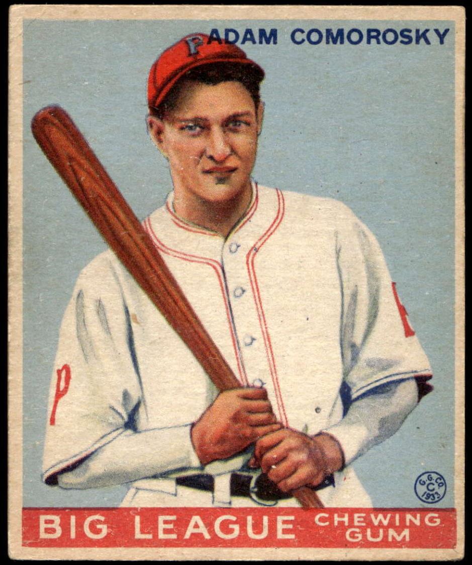 1933 R319 Goudey Baseball Adam Comorosky #77