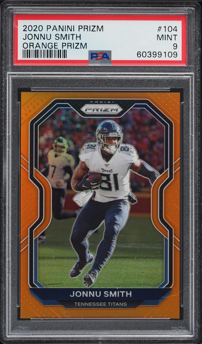 2020 Panini Prizm Football Orange Prizm Jonnu Smith #104 PSA 9