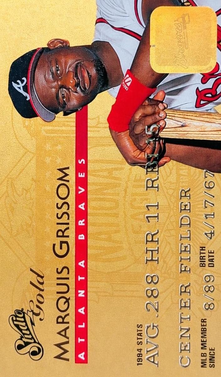 1995 Studio Baseball Gold Marquis Grissom #34 PSA 9