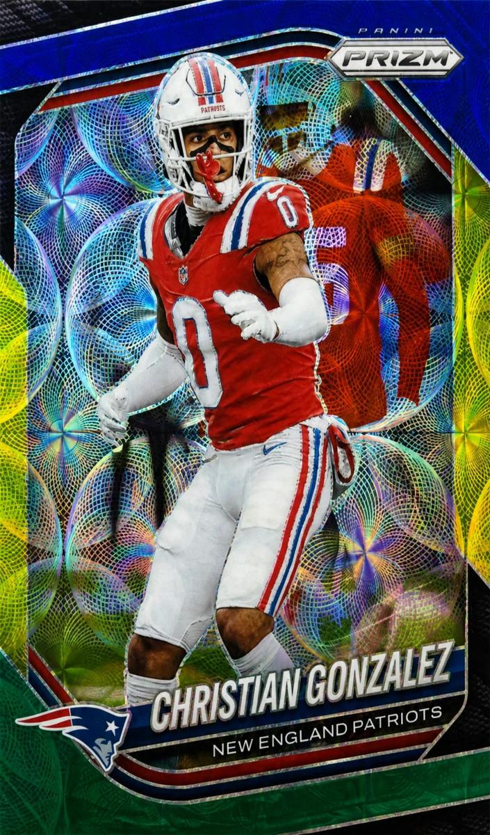 2025 Panini Prizm Football Choice Blue Yellow and Green Christian Gonzalez #176