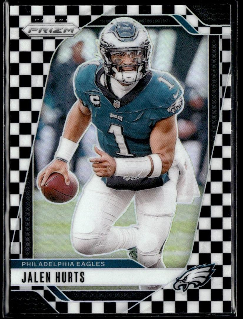 2024 Panini Prizm Football Black and White Checker Jalen Hurts #231 PSA 10
