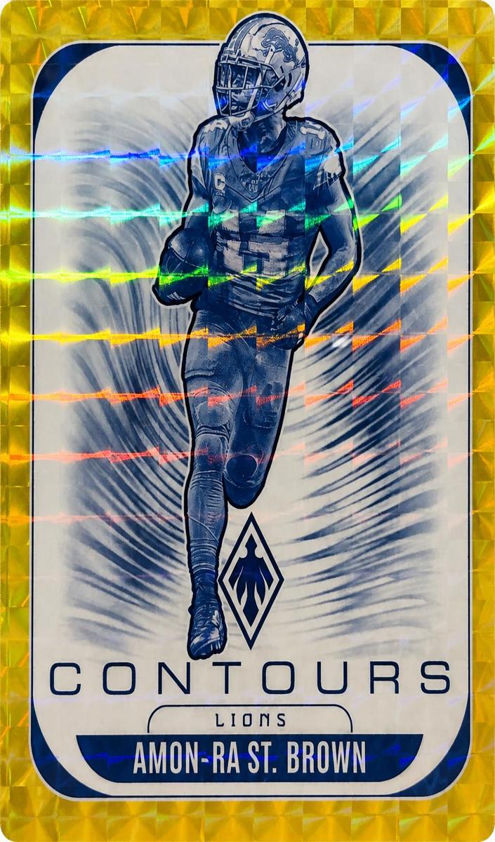 2025 Panini Phoenix Football Yellow Pyramids Amon-Ra St. Brown #11