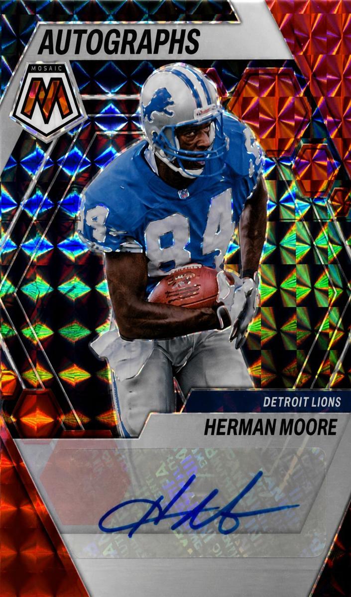2023 Panini Mosaic Football Red Herman Moore #AM-HM PSA 9