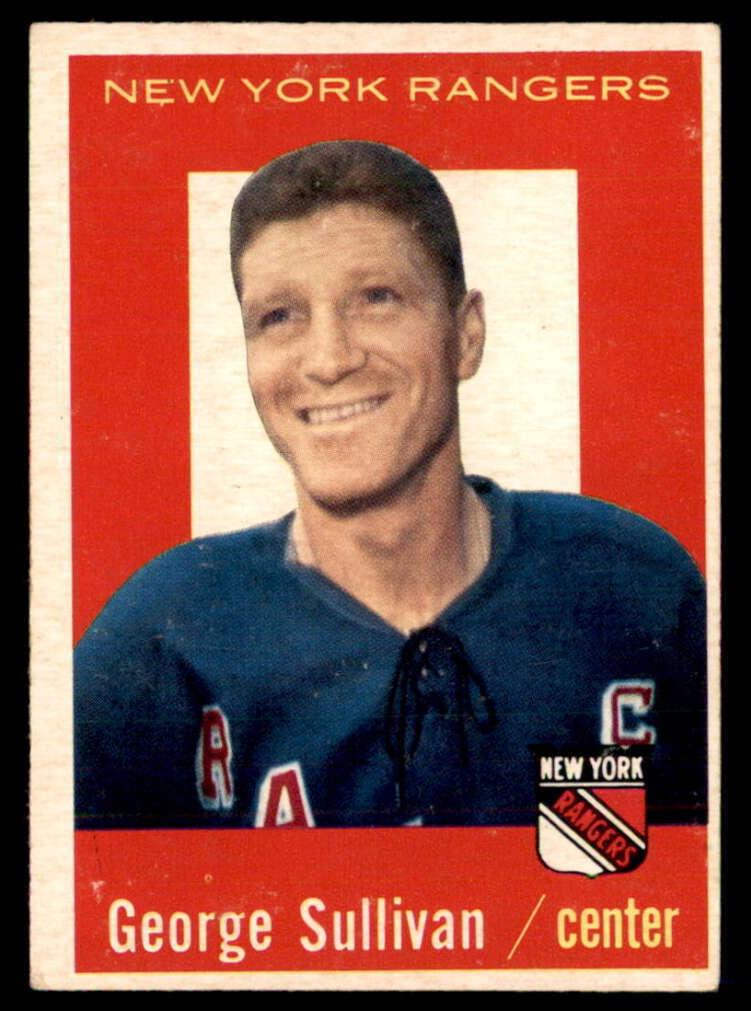 1959 Topps Hockey George Sullivan #59 PSA 8