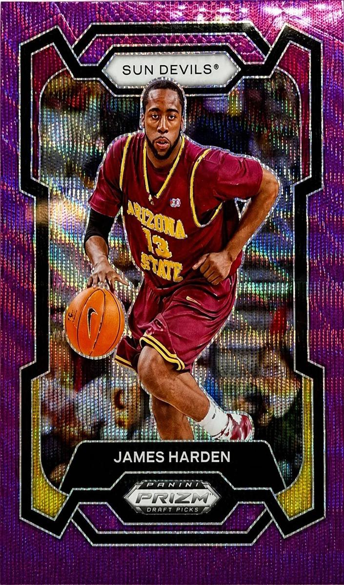 2024 Panini Prizm Draft Picks Basketball Purple Wave James Harden #41
