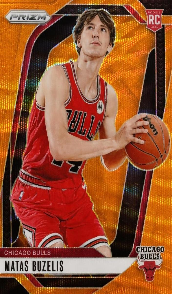 2024 Panini Prizm Basketball Orange Wave Matas Buzelis #252