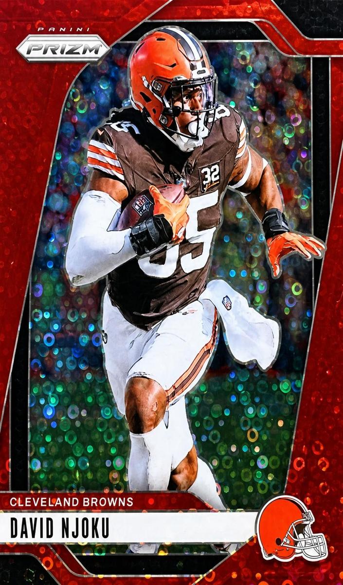 2024 Panini Prizm Football No Huddle Red David Njoku #68