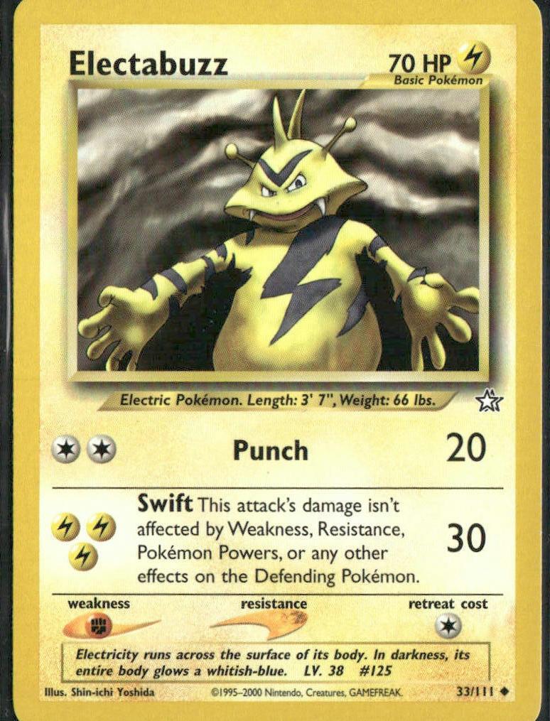 2000 Pokemon Neo Genesis Electabuzz #33 PSA 9