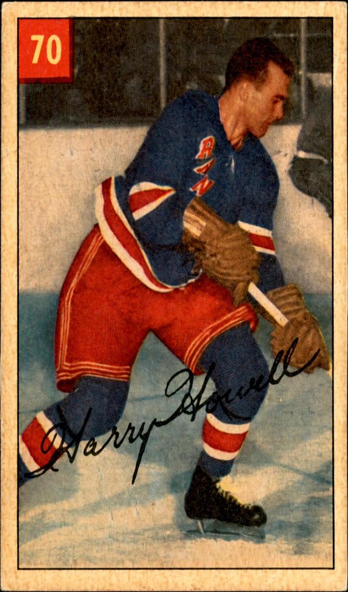 1954 Parkhurst Hockey Lucky Premium Back Harry Howell #70 PSA 7