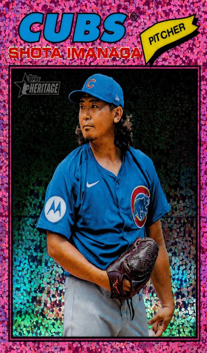 2026 Topps Heritage Baseball Pink Sparkle Refractor Shota Imanaga #202