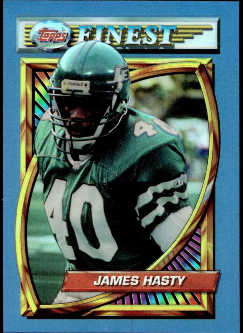 1994 Topps Finest Football Refractor James Hasty #120 PSA 8