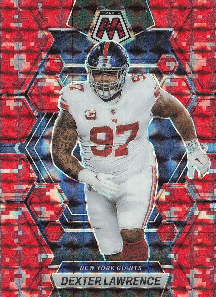 2023 Panini Mosaic Football Camo Red Dexter Lawrence #178