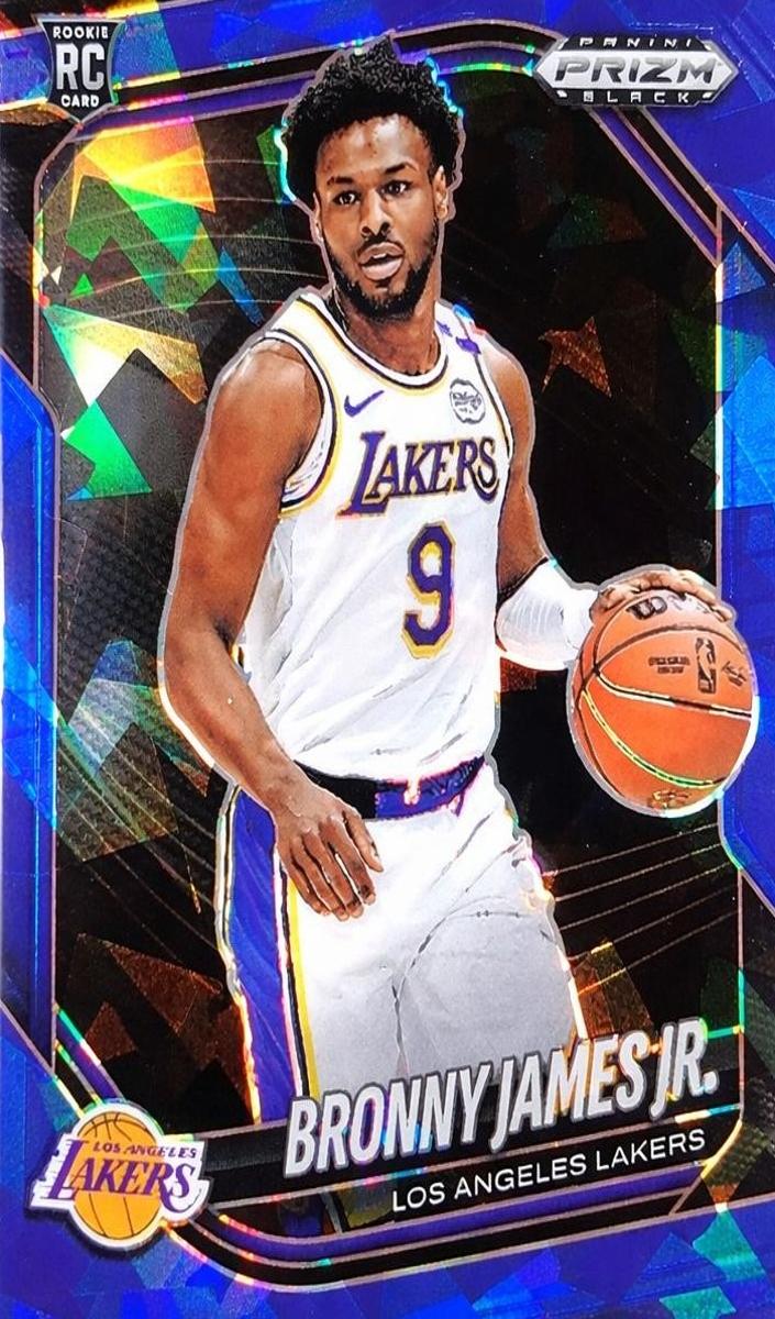 2024 Panini Prizm Black Basketball Blue Ice Bronny James Jr. #94 PSA 9
