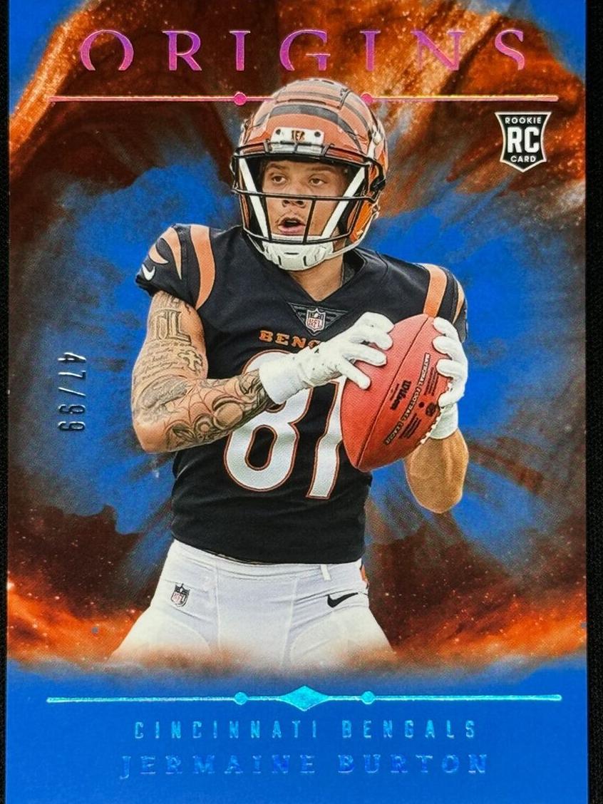 2024 Panini Origins Football Blue Jermaine Burton #116